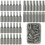 42 Stück 25mm 1/4" T-Profil Sechskant Antrieb, 1/4 Zoll Driver Bit Set T10 T15 T20 T25 T30 T40, 1/4" Sechseckiger Griff Antrieb Werkzeug für Mechanik, Motorrad, Und Gerätereparaturen, Heimwerken, etc
