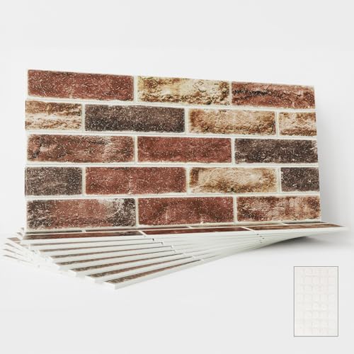 Comparison: Best Backsplash For Outdoor Kitchen 10 3D Wall Panels Brick Peel and Stick 26.7"x13.4"-10 PCS - Red Faux Bricks Self Adhesive Waterproof Wall Decor Outdoor - Foam Walls Panel Faux Stone Tile for Backsplash Fireplace Kitchen Decorative