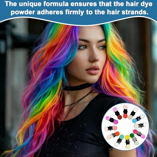 10 Stück Set Haarkreide Für Mädchen – Bunte Temporäre Haarfarbe als Auswaschbare & Nicht Klebrige Haarpuder-Kreide – Ideal für Partys, Kostüme & Events – Schnelle Veränderung
