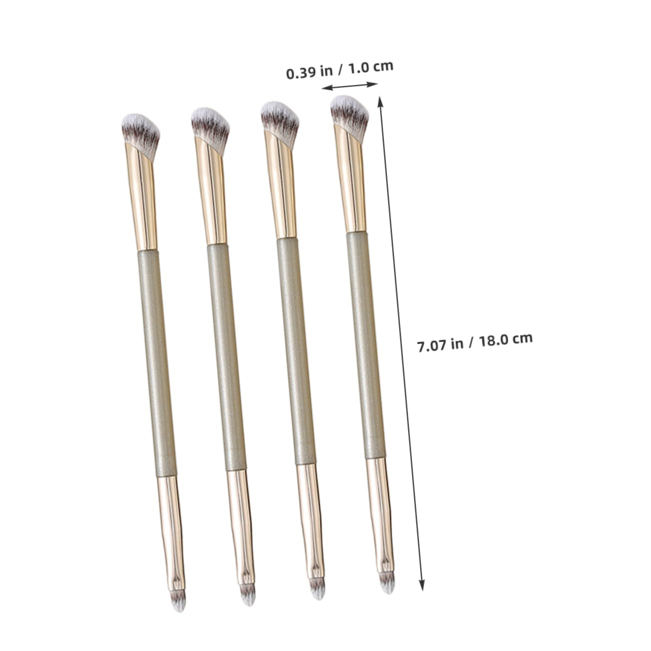 ARTSEWPLY High Efficiency Coverage Concealer Brush Double Sided Makeup Brush for Face Nose Contouring Foundation Blush Travel Size