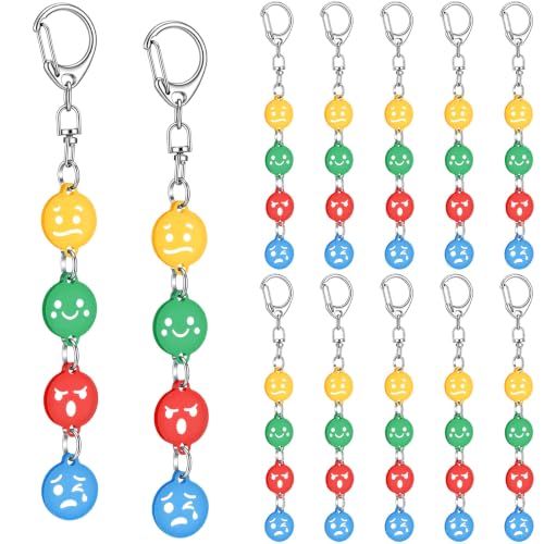 Whimsibelle 12 Pack Emotion Keychain Autism Sensory Tool Calm Down Supplie