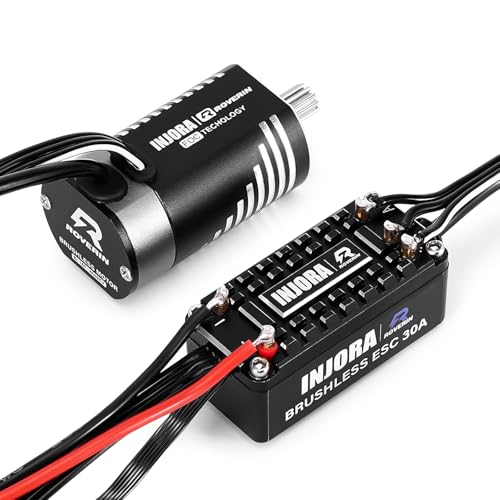 INJORA Roverin Waterproof FOC Power System Sensored Brushless ESC & 180 Motor Combo for TRX4M...