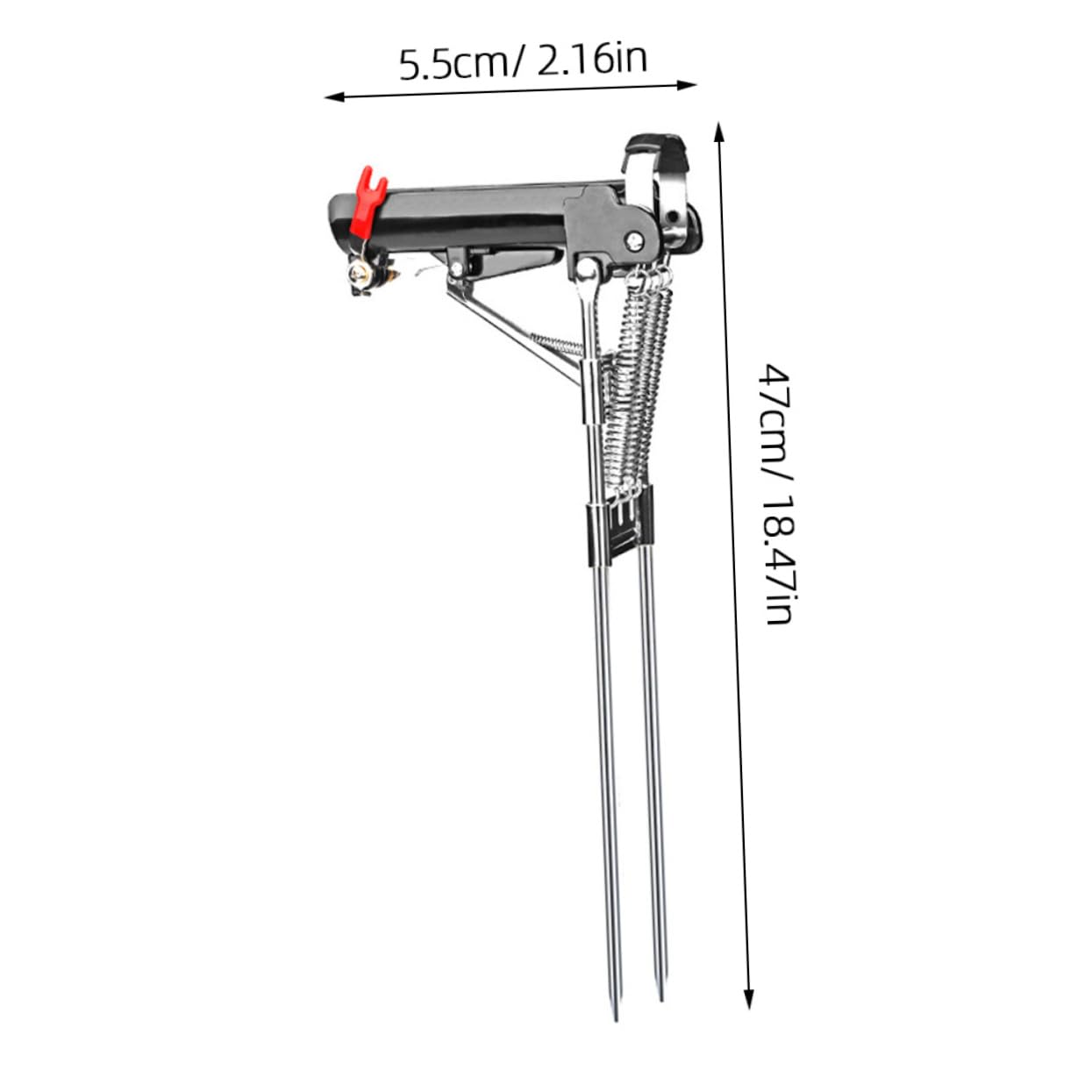 Kisangel Soporte de Pesca de Pesca Equipo de Pesca bastidores de Barras Portacañas automático Inserto de caña de Pescar Soporte automático para cañas de Pescar Acero Inoxidable Black