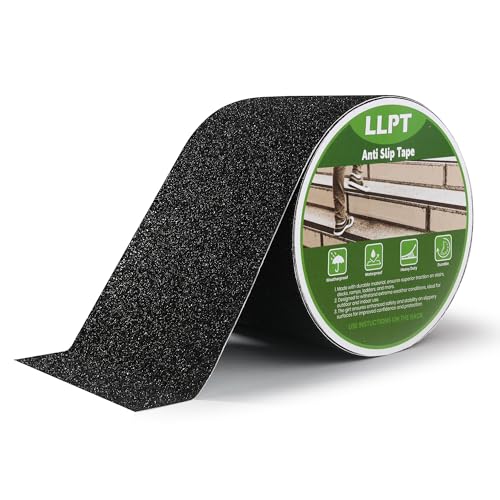 LLPT Grip Tape 4" x 16.5 Ft Black Heavy Duty Anti Slip Tape