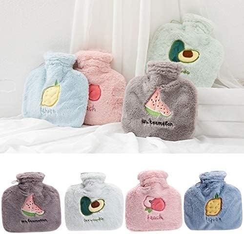 Hot Water Bottle, Winter Hot Water Bottle with Velvet Cover Hand Warmer Stress Pain Relief Winter Warm Heat Hand Feet Hot Water Bag Warming Bag (Color : A2) (Color : A1)
