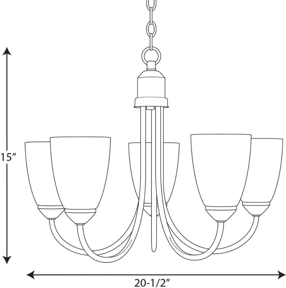 Dimensioner af Progress Lighting Gather lysekrone