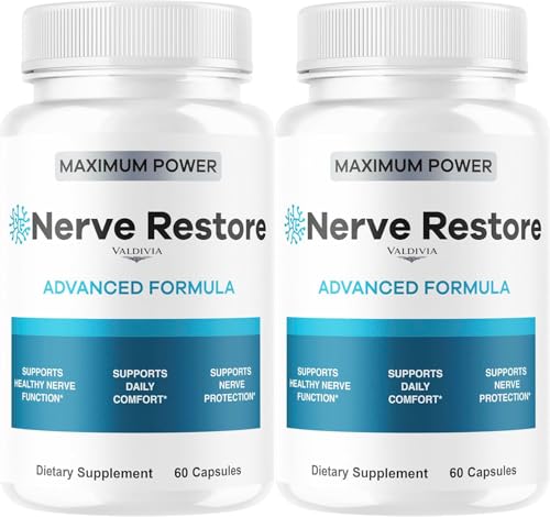 (2 Pack) Nerve Restore - Nerve Restore Advanced Formula Capsules Natural Premium Formula, Daily...