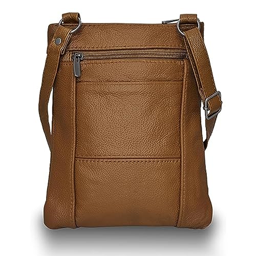 Krediz Leather Crossbody purses for Women - travel bag with 4 Zippers, Soft & Durable Purses for Women Trendy2