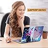 Laptop Skin Sticker for 12.1”-15.6“ Laptops (Fits 13”, 13.3”, 14”, 15”, 15.4”) | Protective Universal Reusable Vinyl Art Decal Cover | Waterproof & -Scratch-Resistant，Cyberpunk Anime Girl Tech City - Image 2
