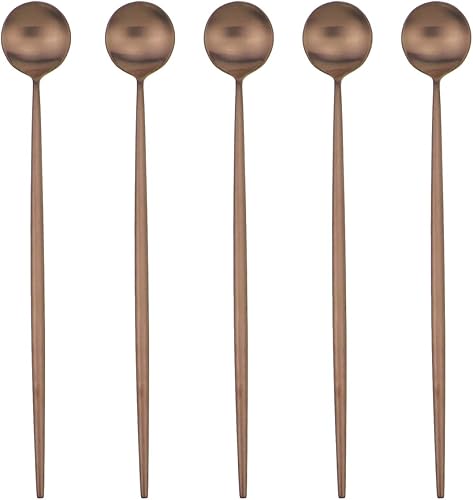 Miniatura 7 de Gugrida - Juego de 24 piezas de cubiertos de acero inoxidable 304, tenedores de acero inoxidable rosa, cucharas, cuchillos, cubiertos mate, juego de