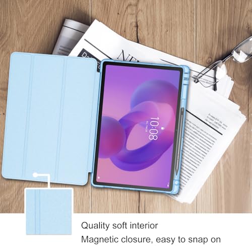 Image of ProCase Smart Case for 2025 Lenovo Idea Tab Plus 12.1 Inch /Tab K12, Blue | Slim Light Cover Trifold Stand Hard Shell Folio Smart Protective Case for Idea Tab Plus /Tab K12 (TB361FU /TB361ZU)