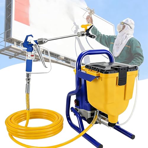 Pistola de Pintura Airless, 1800W, Pistola Airless de Alta Eficiencia, Máquina de Pintura Eléctrica de 20MPa con Gafas y Traje Protector para Lacas y Barnices, Protección para Contra la Corrosión