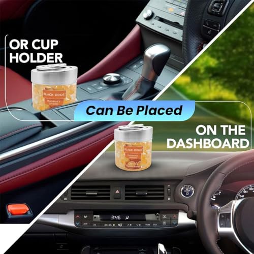 Image of BKN Super Fragrance Black Odor Car Air Freshener B0-10| 130g Bubble Gel Balls | Long-Lasting Scent for Home, Office, Car, Bathroom & Closet | Odor Eliminator & Room Deodorizer (Orange)