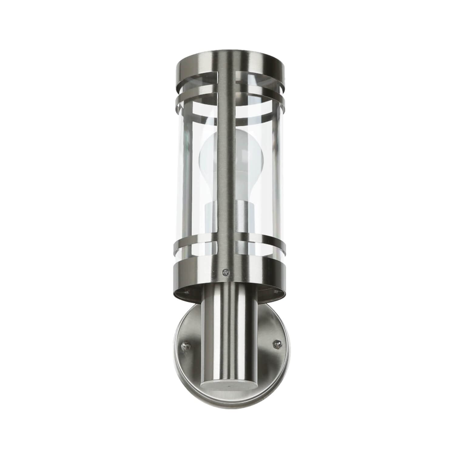 Easylight Außenlampe Edelstahl, Aussen Wandleuchte E27, B:11 cm, IP44, wetterfest, Garten, Terrasse, Balkon, Hoflampe Außen, aufwärts, Uplight, Außenlampe Wand
