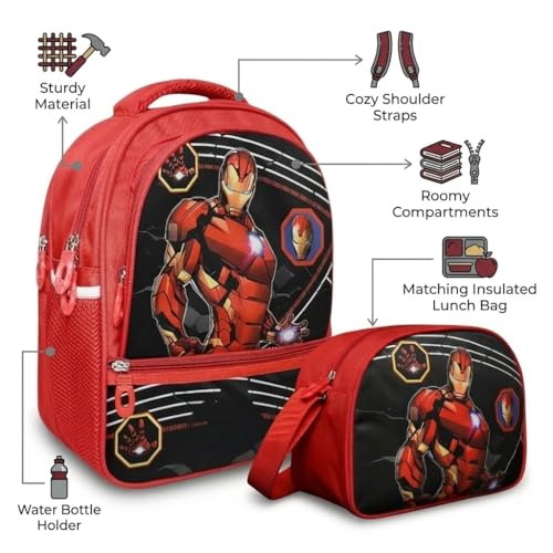 Image of Stylbase Waterproof School Bag with lunch bag combo for Boys and Girls Kids Bag with tiffin cover - Backpack Bag for Travelling for 5-7 Years 15 Inches