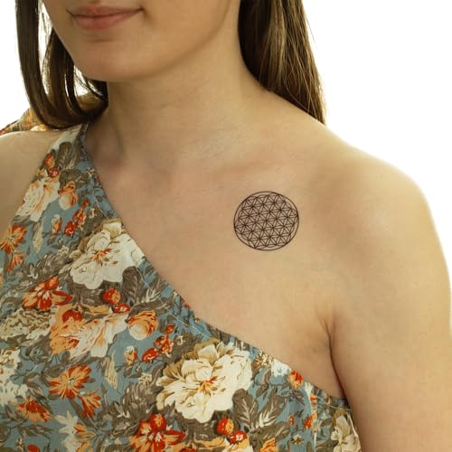 1 x Blume des Lebens Tattoo - Symbol für die...