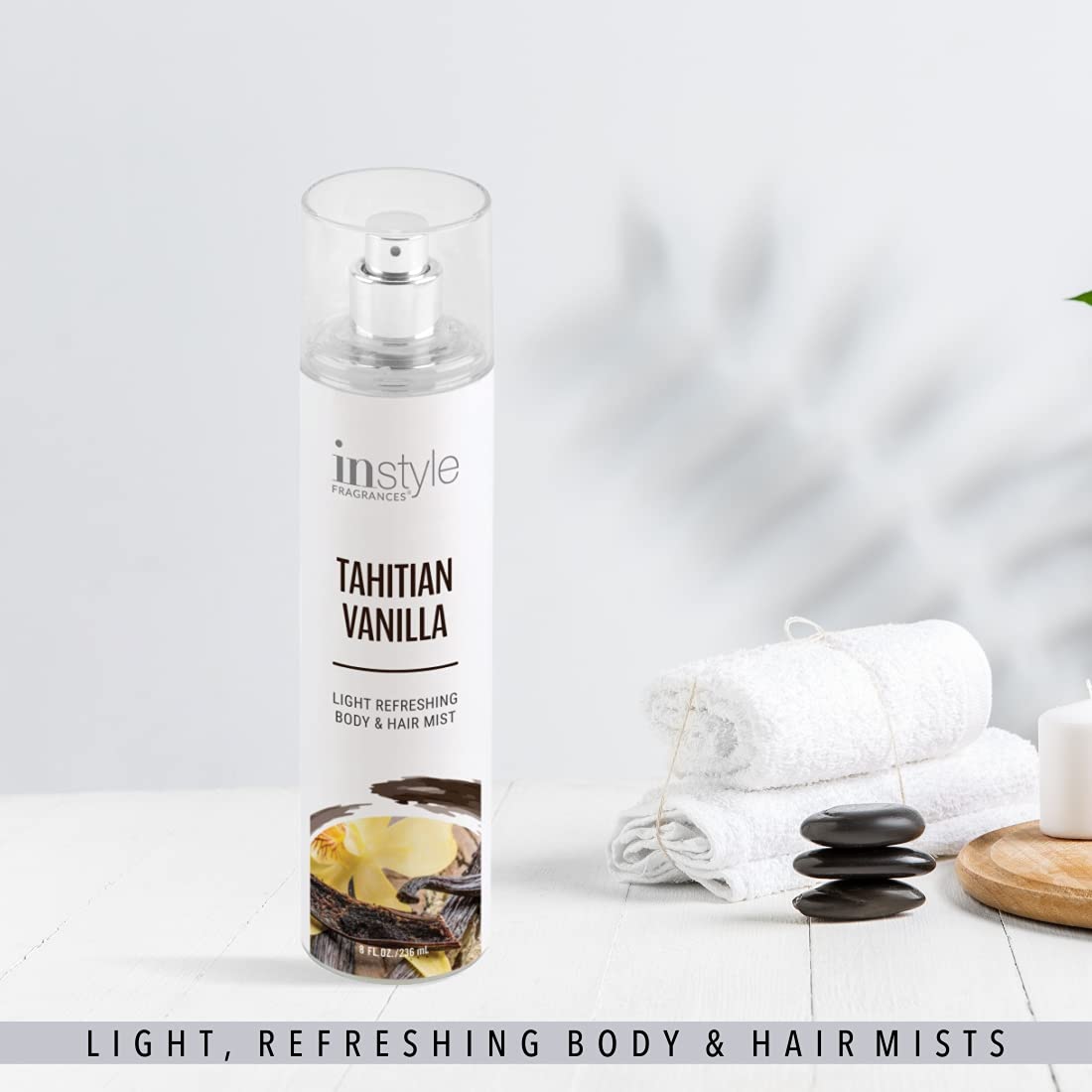 Instyle Fragrances | Body & Hair Mist | Tahitian Vanilla Scent | With Panthenol | CLEAN, Vegan, Paraben Free, Phthalate Free | Premium 8 Fl Oz Spray Bottle Tahitian Vanilla 8 Ounce (Pack of 1) image 3 of 7 B087VZM1BF
