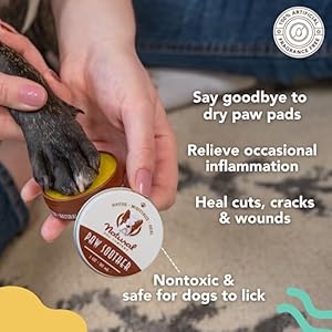   Natural-Dog-Company-Paw-Soother-Balm-2-oz-Tin-Dog-Paw-Cream-and-Lotion-Moisturizes-Soothes-Irritated-Paws-Elbows-Protects-from-Cracks-Wounds
