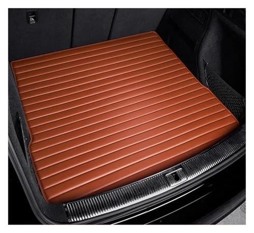 Tapis de coffre pour BMW F10 F11 F07 GT 2010-2016 en cuir brun sur mesure