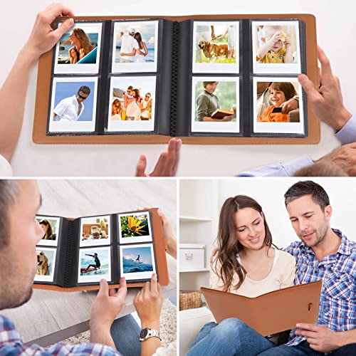 192 Pockets Photo Album For Fujifilm Instax Square Sq1/Sq6/Sq10/Sq20 Camera, Kodak Mini 3 Square,Mini Shot 3 Square, Mini Shot 3 Square Printer, Album For Instax Square Photo, Kodak 3X3" Photo (Brown) #TOP7