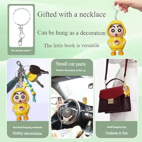 Image of WOYAX Face Changing Keychain with 3 Expressions 3D Cartoon Character ABS Toy Key Holder Unisex Keychain for Bags, Cars & Gifts Cute Action Figure for Kids & Adults