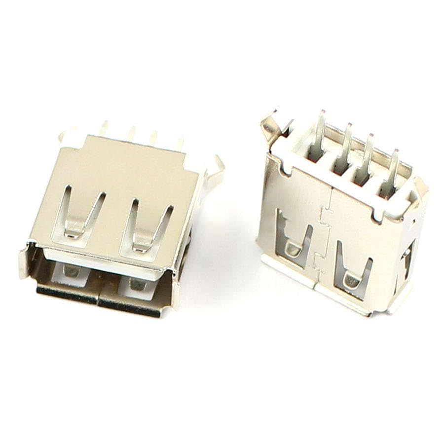 Generic 20 Pcs USB Female 4Pin Type-A DIP Socket Connector 13.0
