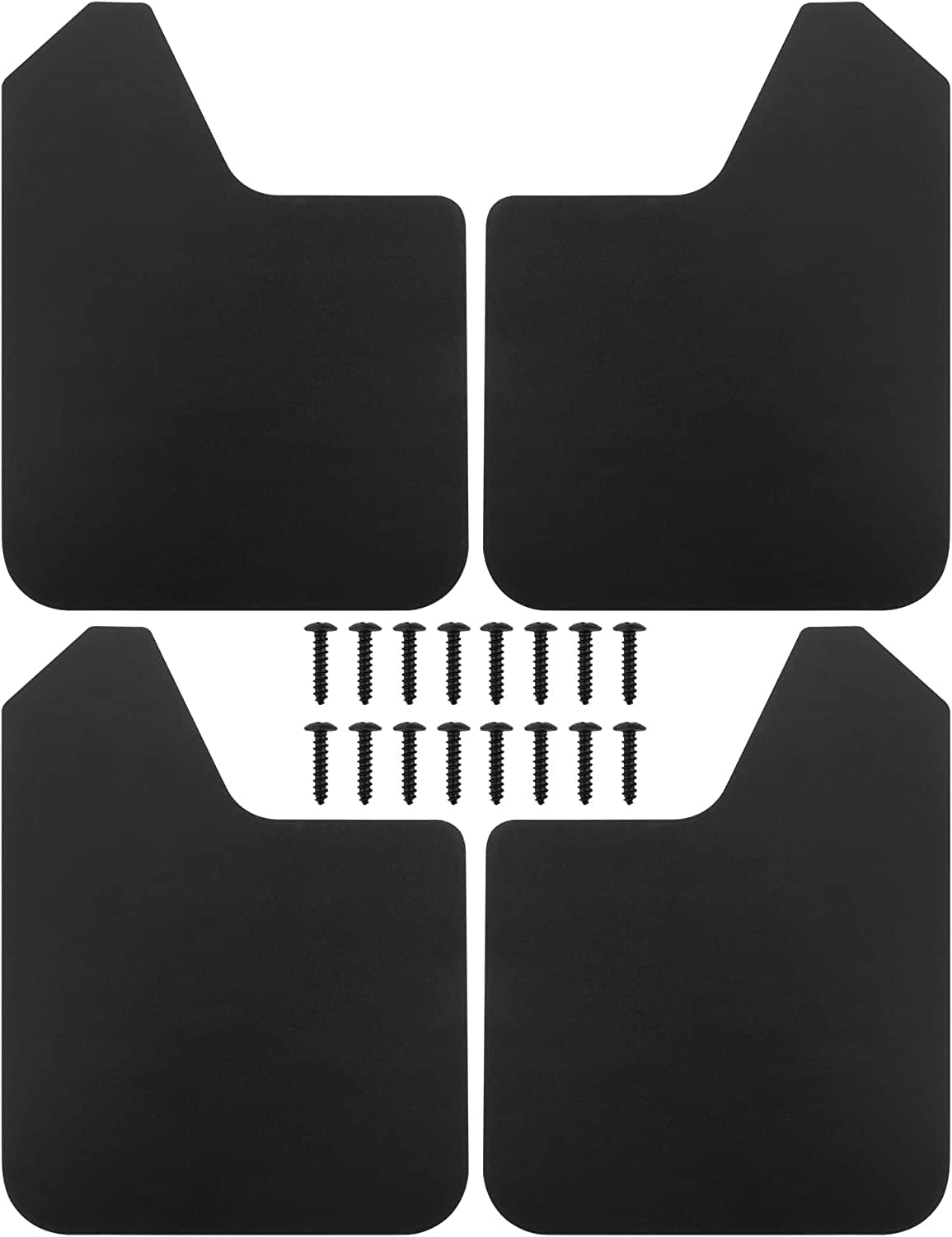 Car Mud Flaps Universal Fit Black Splash Guards (4 Pack) Mudflaps Splash Guards Mudguards Dirty Traps ?Size: 15.1in x 11.5in?