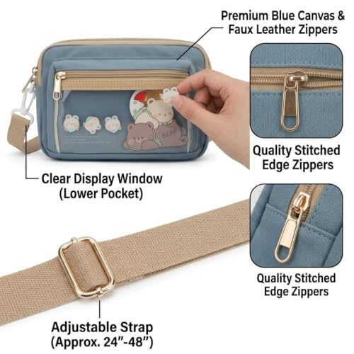 Image of Three Layer School Bag-Shaped Pencil Pouch, Large-Capacity Pencil Pouch with Zipper, Multipurpose Pen & Pencil Case for School Supplies for Boys & Girls (Pack of 1) (Bear Pouch)