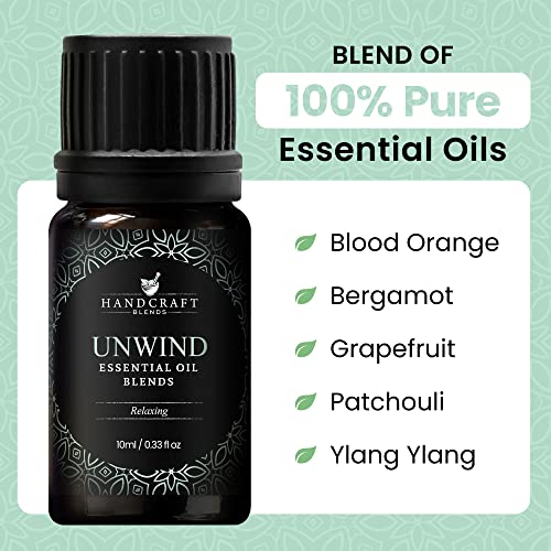Handcraft Unwind Essential Oil Blend 0.33 Fl Oz – Essential Oils For Diffusers For Home – Relaxing And Calm Essential Oil For Men & Women, With Bergamot, Grapefruit And Ylang Ylang Aromatherapy Oils #TOP2