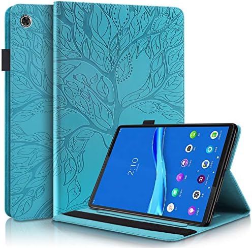 Case for Lenovo Tab M10 FHD Plus 10.3 inch 2020 Model PU Leather Folio Stand Cover Shell with Pencil Holder and Card Slot for Lenovo Tab M10 Plus (2nd Gen) TB-X606F / TB-X606X Tablet - Turquoise