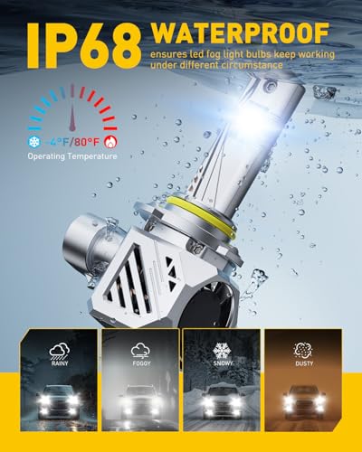 Image of AUXITO 9005 Bulbs, 48000LM HB3 LED Super Bright, 1000% Light Bulbs, Plug N Play, Long Lifespan, 2PCS
