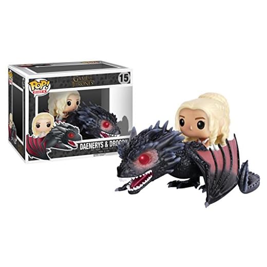 POP Funko Rides: Got - Drogon & Daenerys Targaryen - Game of Thrones - Juego de Tronos - Figura de Vinilo Coleccionable - Idea de Regalo- Mercancia Oficial - Juguetes para Niños y Adultos - TV Fans