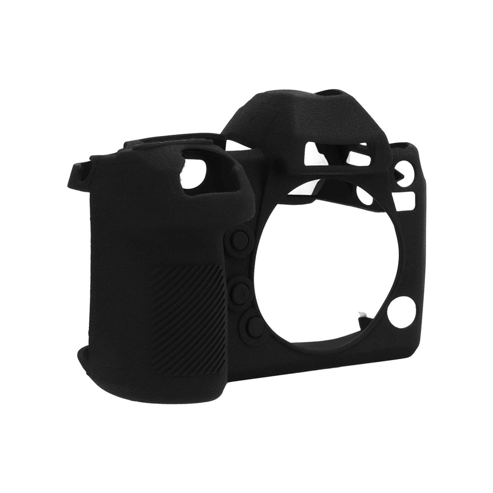 Custodia protettiva per corpo in silicone per fotocamera Litchi Texture Nero Antigraffio Fotografia digitale Custodia per ingranaggi Custodia protettiva per la pelle per