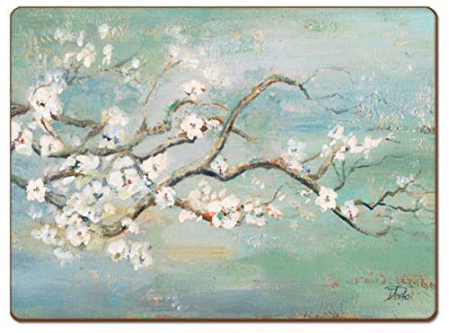 Cala Home 4 Premium Hardboard Placemats Table Mats, Cherry Blossoms