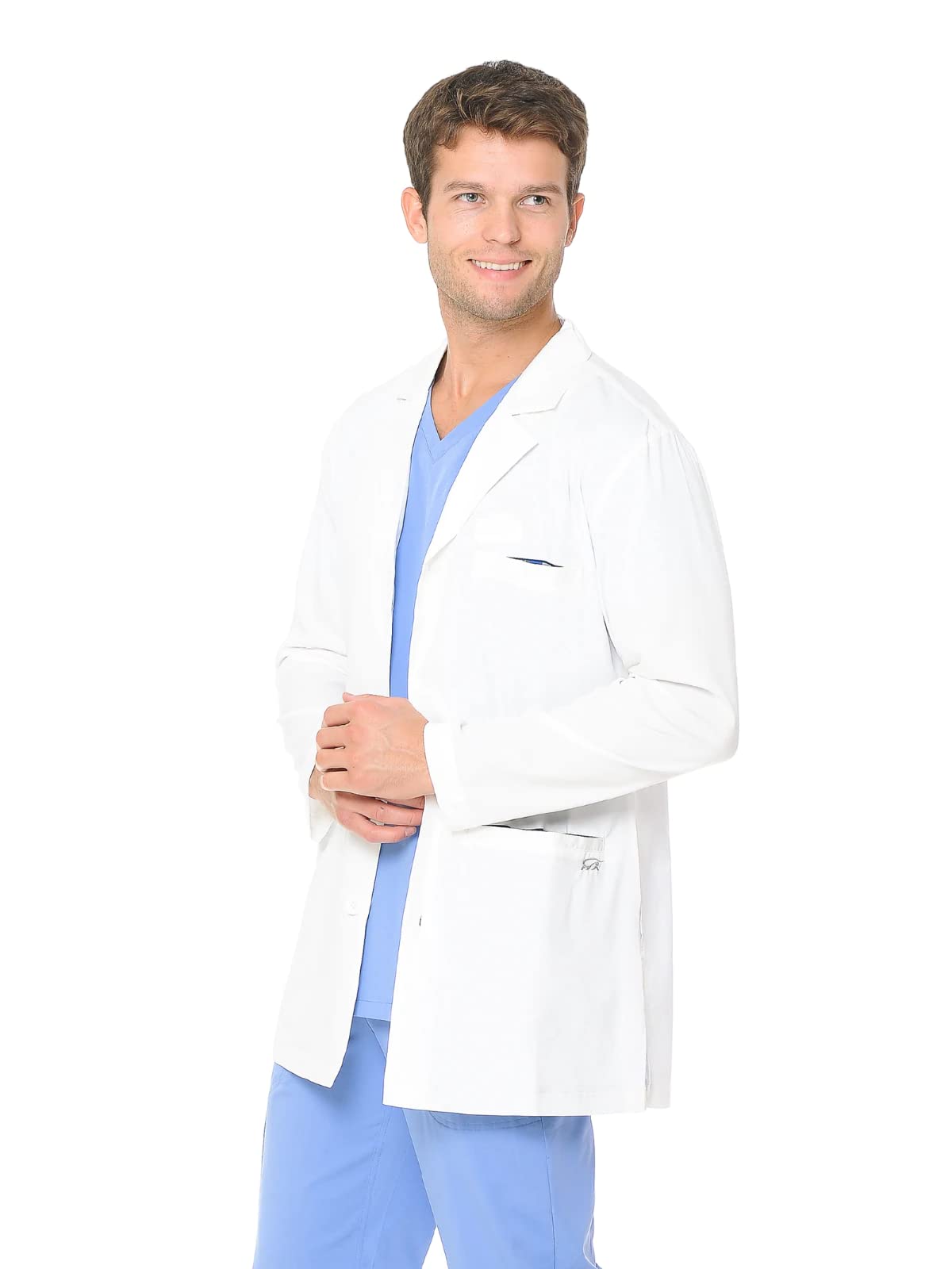 IguanaMed Men's 9940 Classic Lab Coat White L