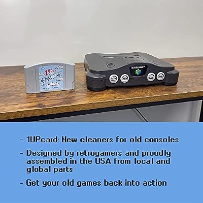 1UPcard Video Game Console Cleaner Compatible With Nintendo 64 (N64)