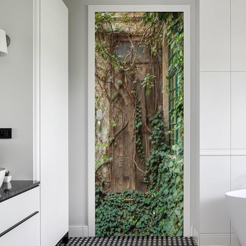 Fykjgs Modern Garden Door Stickers for Interior Doors 3D Door Decals Art Sticker Self Adhesive Door Murals for Bedrooms Living Room Bathroom Home Decor G561?85x215 cm?