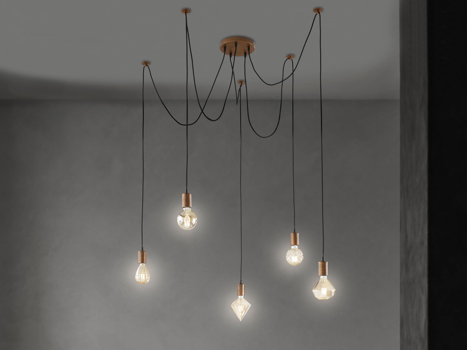 Trio Lámpara Colgante CORD, 5xE27