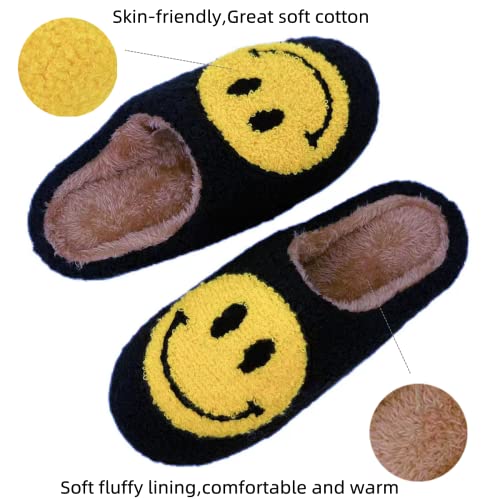 DCLTD Smile Face Slipper Women Slide Kids Fuzzy Slides with Soft Memory Foam Comfort Cotton Slip on Warm Slipper Anti-Slip Soft Sole Slippers for Kids Women Slip-in Men2
