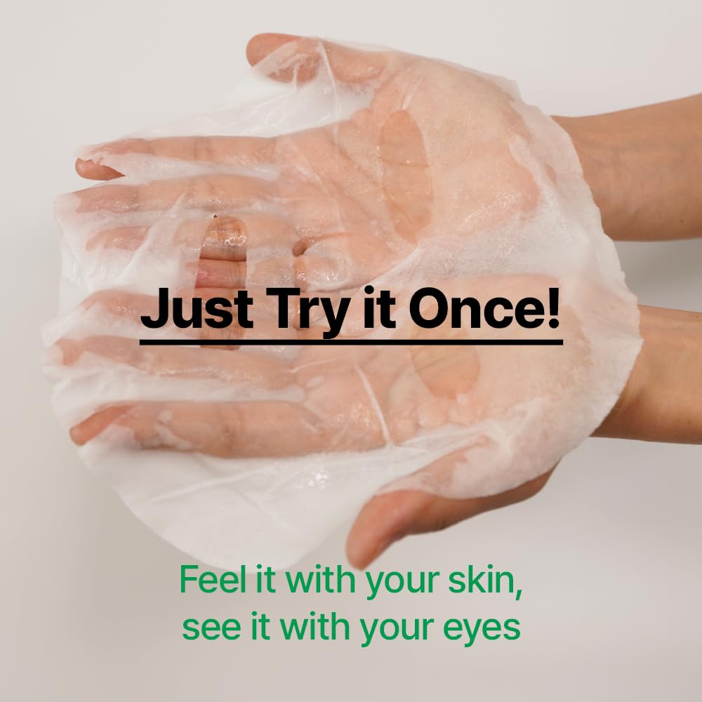 Silk Peptide Authentic Glow Sheet Mask, firming and lifting for dry skin, Korean glass skin and instant glow, and tightening, pore shrink, rejuvenate, easy & quick, Korean skincare, 10 sheets/0.7 oz