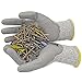 JORESTECH Safety Work Gloves Grey HPPE Knitted Fiber with Polyurethane (PU) Coating EN-388 Level 5 Pack of 12 GD-02 (Size 10-XL)
