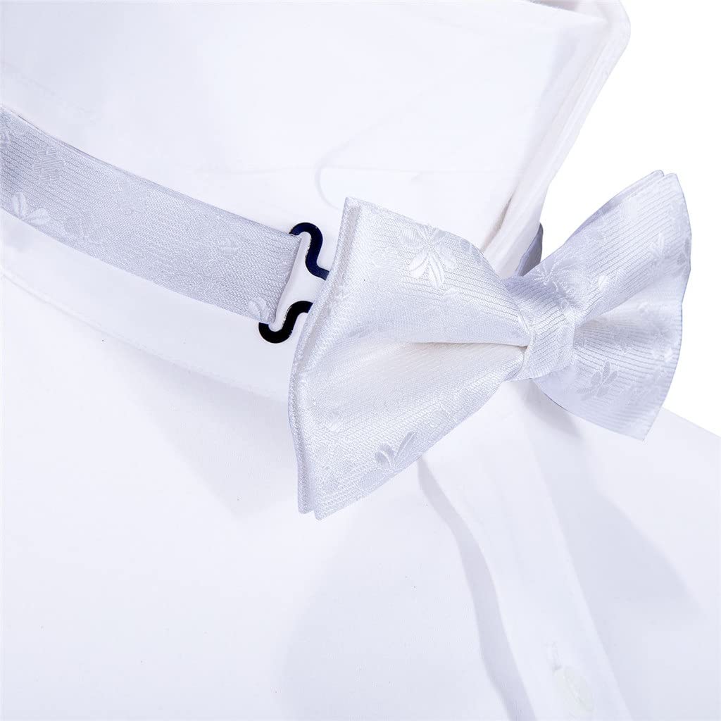 Corbata a rayas para hombre, pajarita de seda, pajaritas formales de mariposa, lazos preatados de negocios, gemelos cuadrados de bolsillo