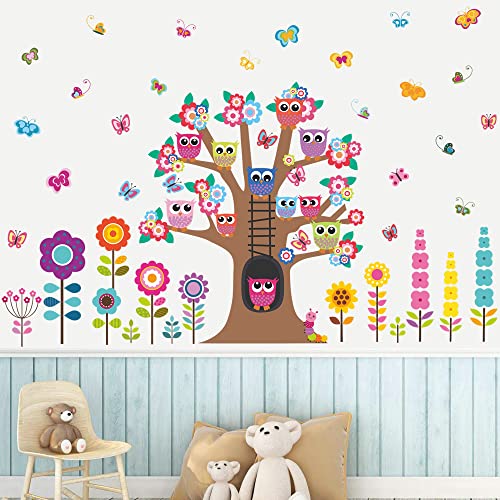 Vinilos decorativos Brown Tree Flowers 2 piezas miniatura 5