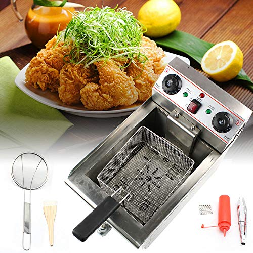 RANZIX 10L Friteuse Elektrisch 3000W Gastronomie Fritteuse Edelstahl mit Korb für Imbiss Restaurants – Bild 3