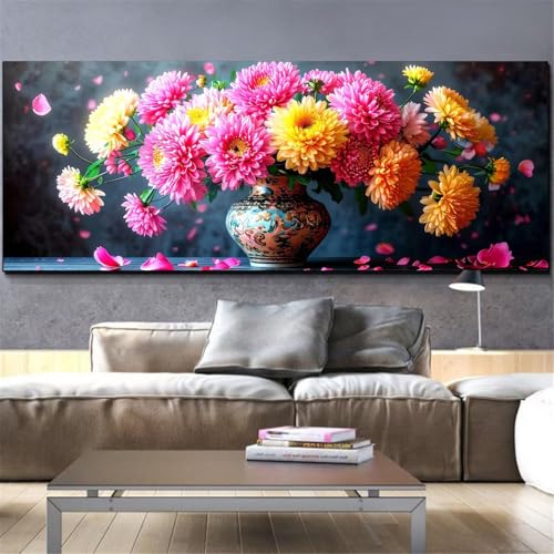 Kit broderie diamant grand format rose Mefooge diamond painting adulte