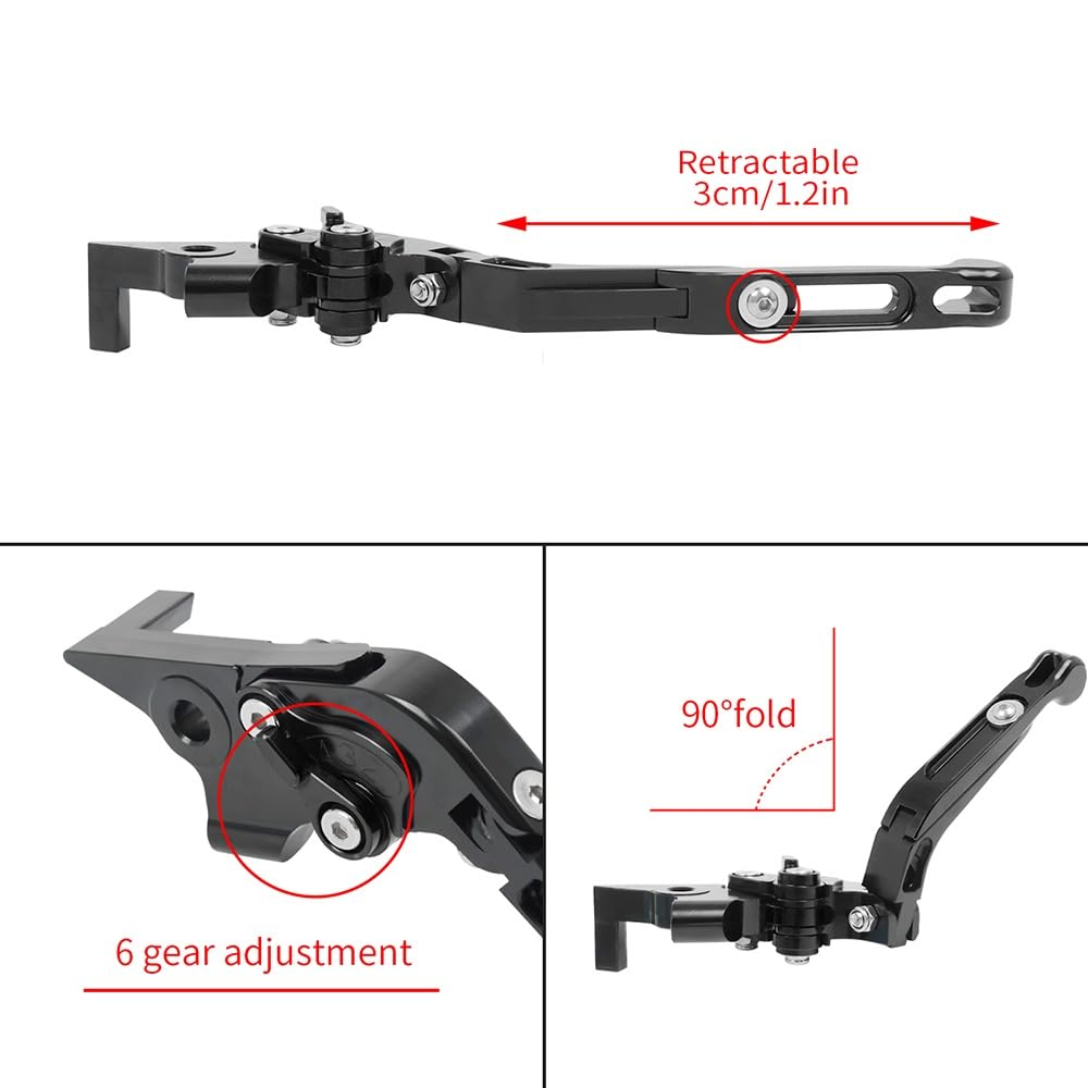 Per X-MAX XMAX125 XMAX250 XMAX 300 XMAX400 2015-2022 Moto pieghevole freno leve di frizione, di alluminio di CNC Accessori moto pieghevole regolabile Leve freno Nero+blu