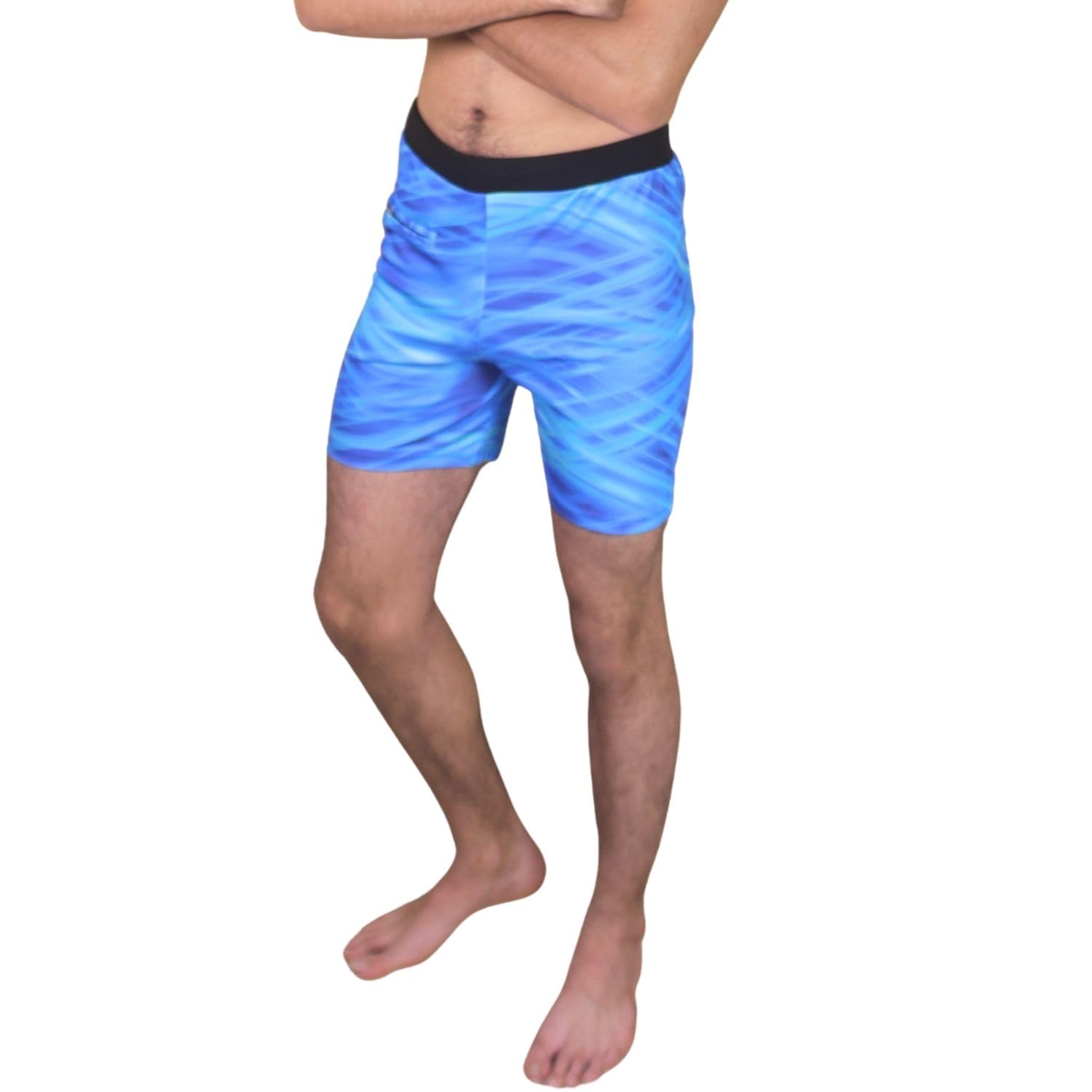 Swimwear Swimming Shorts Trunk for Men & Women | Swimming Bottoms for Swimming, Waterparks, Surfing and Other Water Sports Blue-image-2