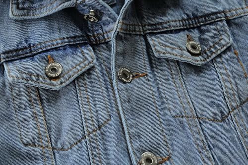 Kids Denim Jackets Hooded Stylish Jean Jacket Casual Jean Coat Tops3