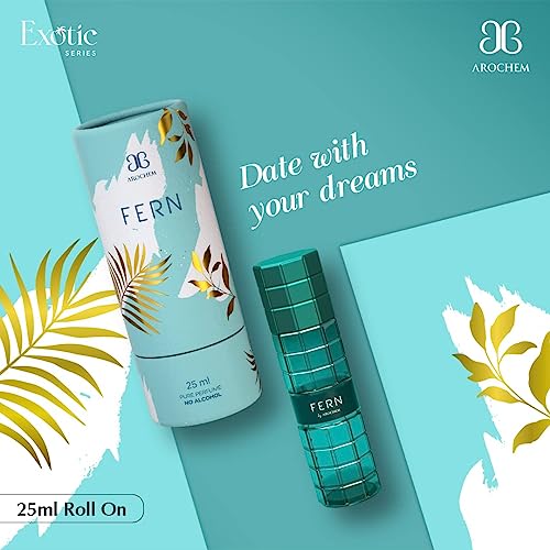 Image of AROCHEM Fern Pure Perfume 25 ML, Alcohol-Free Unisex Perfume Roll On, Compact Fragrance for Men & Women, Attar Style