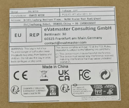 CHANCS stainless steel barbecue machine 220V 10W 1.8rpm, for family dining outdoor grilling hotel kitchen - Image 8